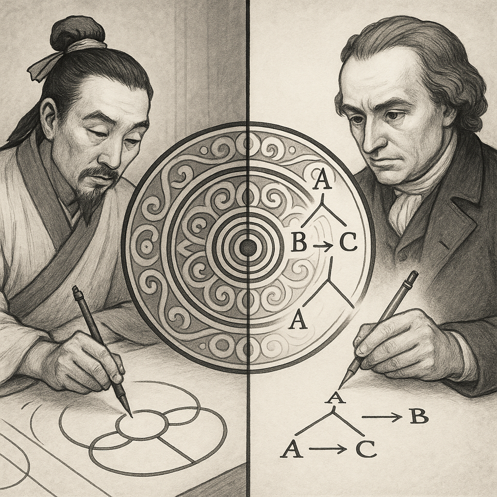 20250706_0444_East-West Philosophical Fusion_simple_compose_01jze1vrngenzv3f7mt845hqt4.png