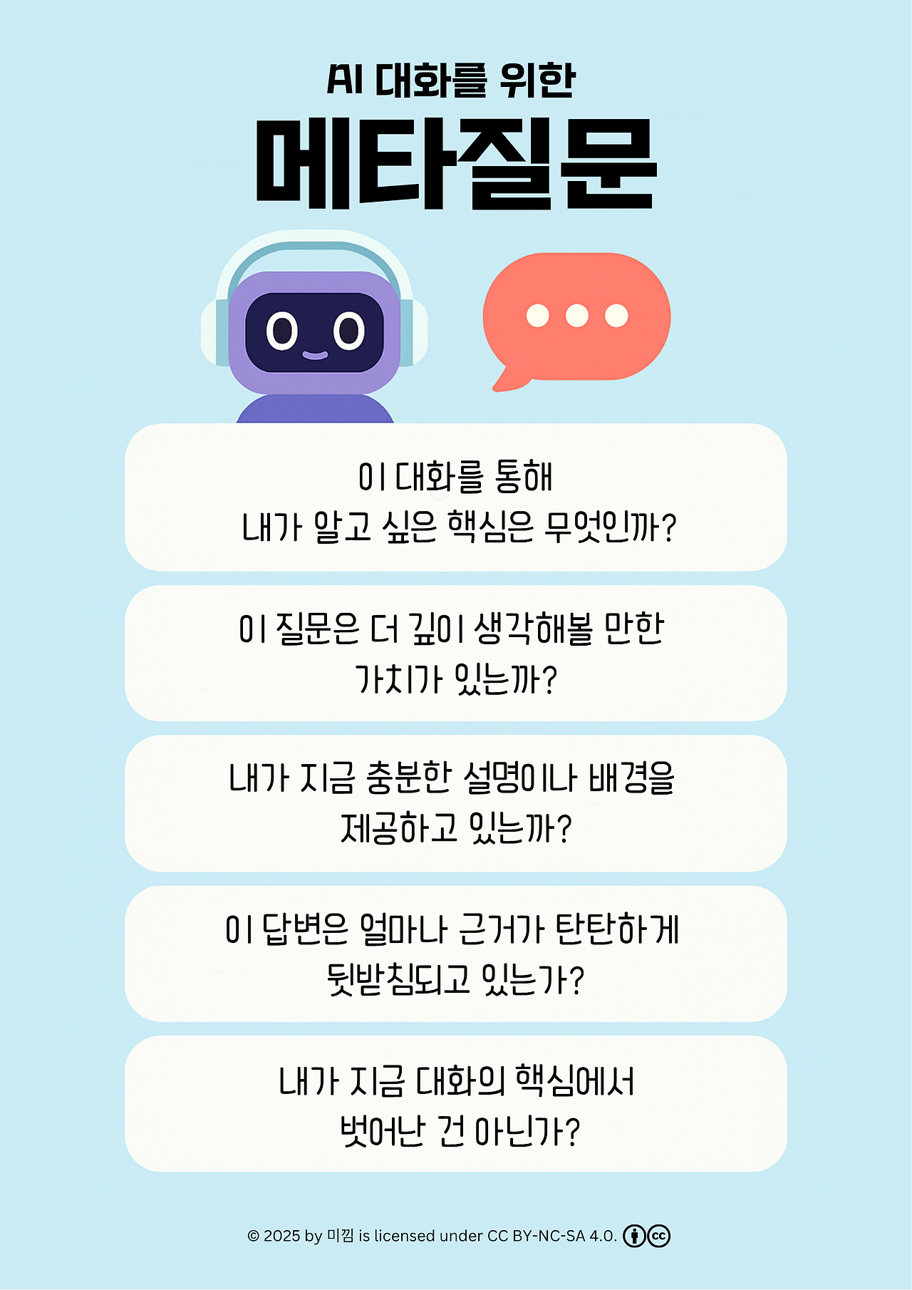 AI 대화용 메타질문 카드