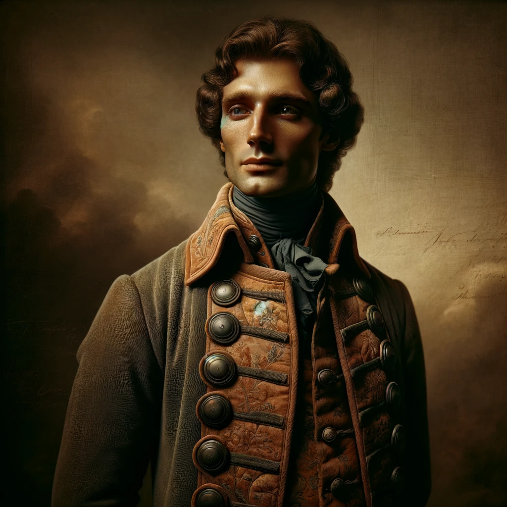 DALL·E 2023-11-14 08.20.12 - An 18th-century style portrait of a man wearing a winter coat. He stands poised with an air of nobility, his coat finely tailored in the fashion of th.png