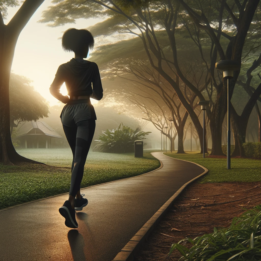 DALL·E 2023-11-15 18.26.46 - An image capturing the serene and quiet atmosphere of early morning jogging. The scene is set in a peaceful park with a winding jogging path. The jogg.png