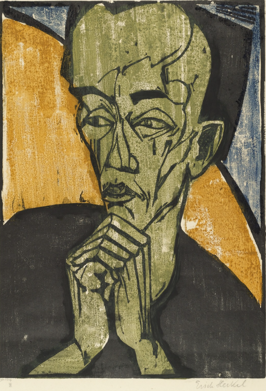 에리히 헤켈 남자의 초상 1919.png