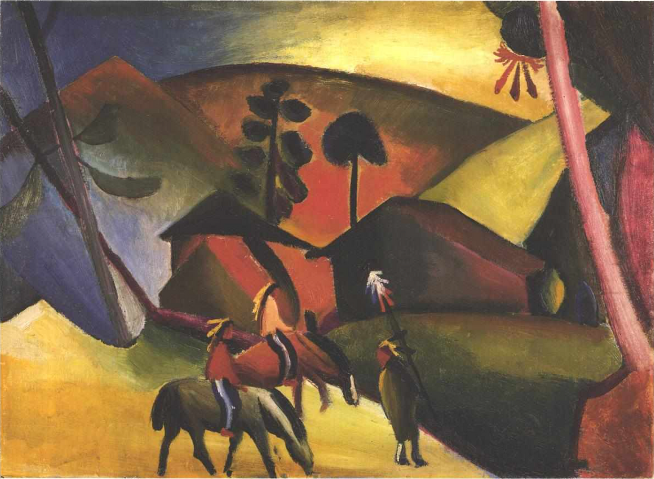 아우구스트 마케 말을 탄 인디언 1911.png