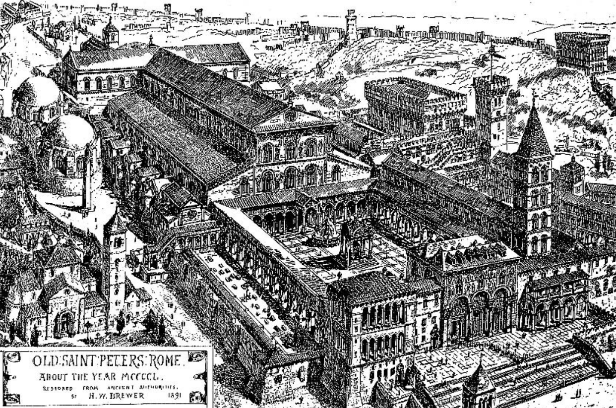 옛 성 베드로 대성당 상상도H W 브루워 1891.png