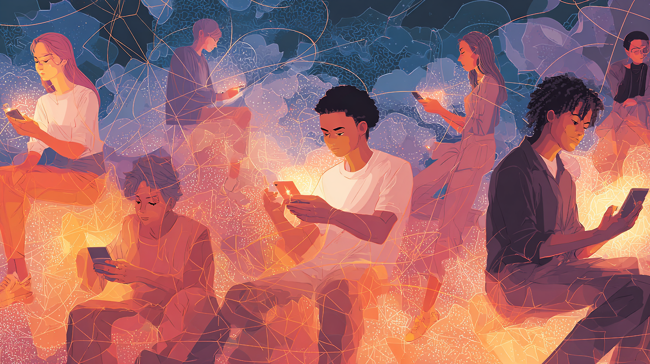 ninefire9_Young_people_connected_by_glowing_digital_threads_a_3df43cb2-69ba-4e5a-917b-f0a350159234_1.png