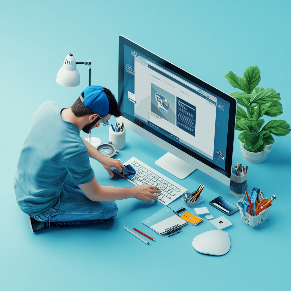 anurag2420_a_photorealistic_image_of_a_man_repairing_a_website__24b16fb8-1987-4901-ae9d-5f382b094638.png