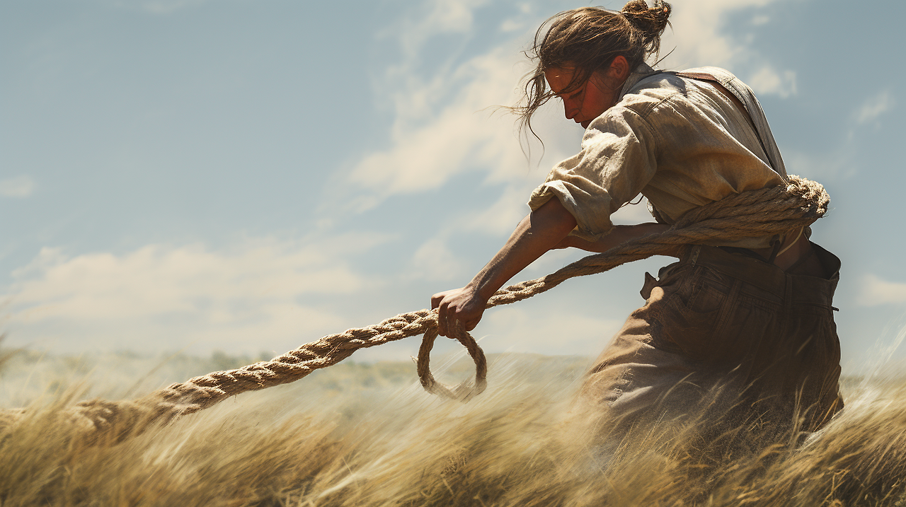 starrygarden22_pulling_a_rope_grassland_natural_light_Perfectio_785286c5-a6d1-43c7-abd7-e3d8285dfd53.png