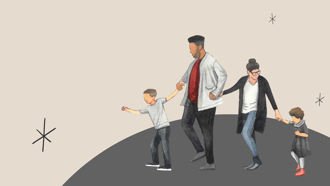 Cream and Grey Watercolor Family Illustration Father's Day Facebook Cover.png
