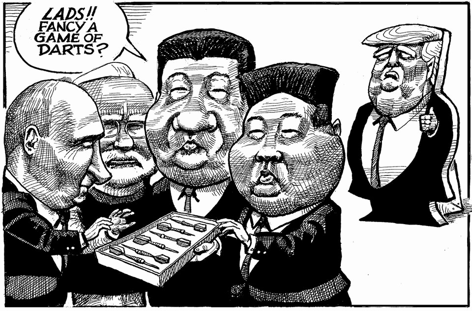 KAL 2025-09 Trump vs Russia China N Korea India.png