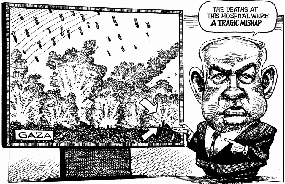 KAL 2025-08 Israel Netanyahu bombing Gaza.png