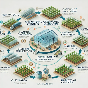 DALL·E 2025-02-23 17.15.56 - A structured infographic illustrating the greenhouse production process. The image visually represents key stages_ raw material ordering, greenhouse s.png