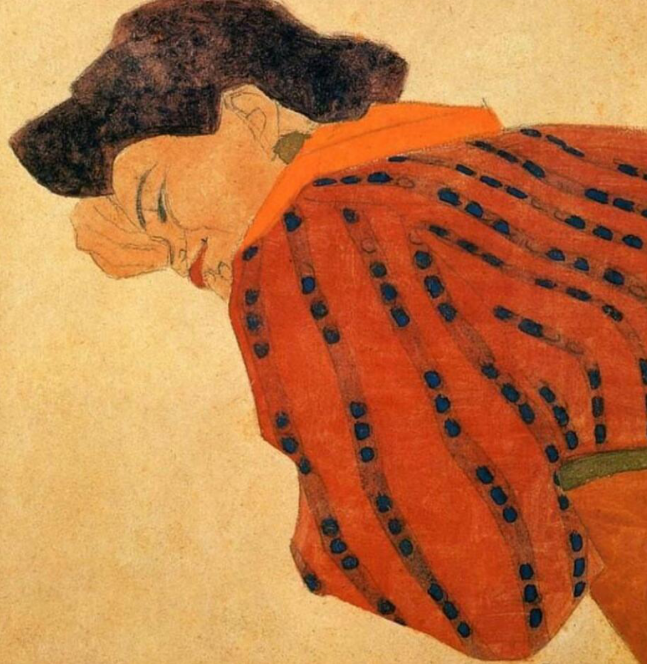에곤쉴레-Reclining Woman with Red Blouse#.png