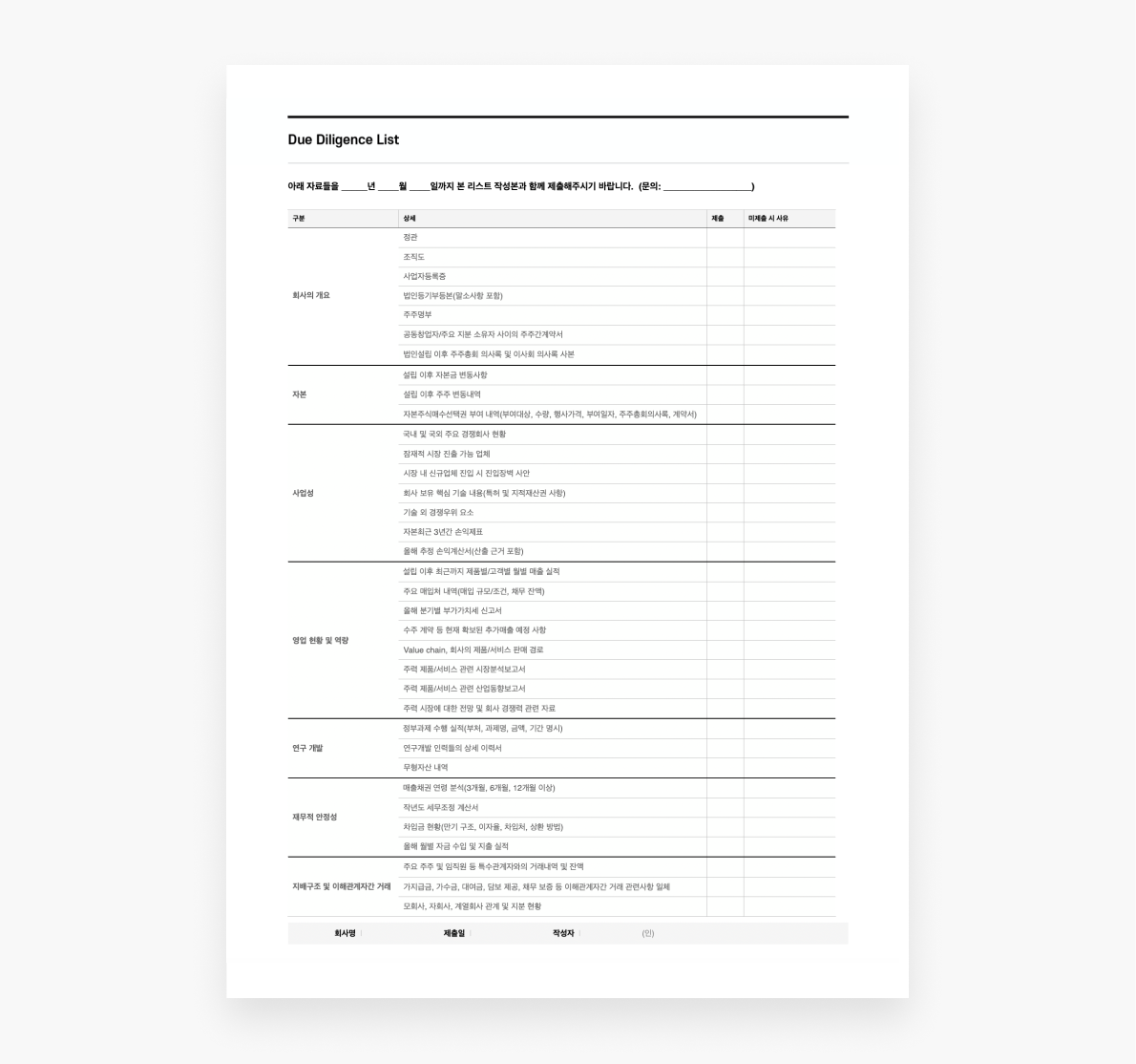 기업실사 체크리스트 양식.png
