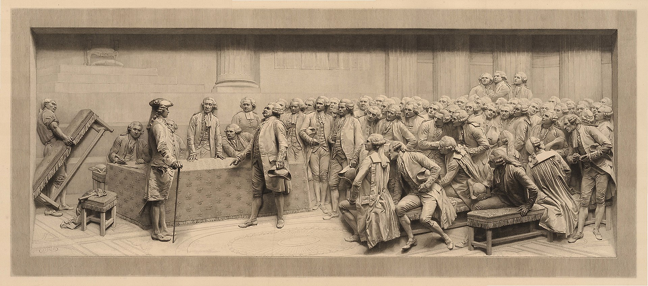 프랑스 혁명 당시 좌익과 우익으로 불린 국민의회와 왕당파. 사진=위키피디아.png