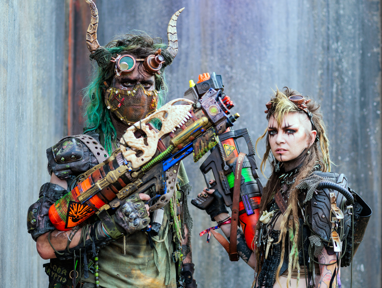 주제에 맞춘 분장 차림으로 축제에 참여하는 사람들(사진출처=boomtownfair.co.uk).png