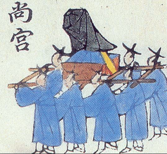 정조의 원행을묘정리의궤에 보이는 너울(羅兀)을 쓴 상궁 모습. 사진 한국민족문화대백과사전.png