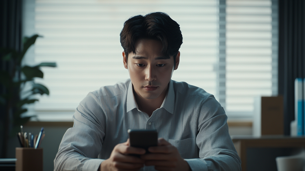dnfvnsxn_A_young_Korean_office_male_worker_in_a_plain_button-_b072d31a-8bdb-4b38-b435-a8142dec9b27_1.png