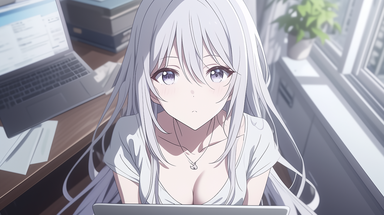 Beautiful Silver Hair Woman (1).png