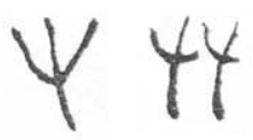 우서(雨書) 중 조족문(鳥足文).png