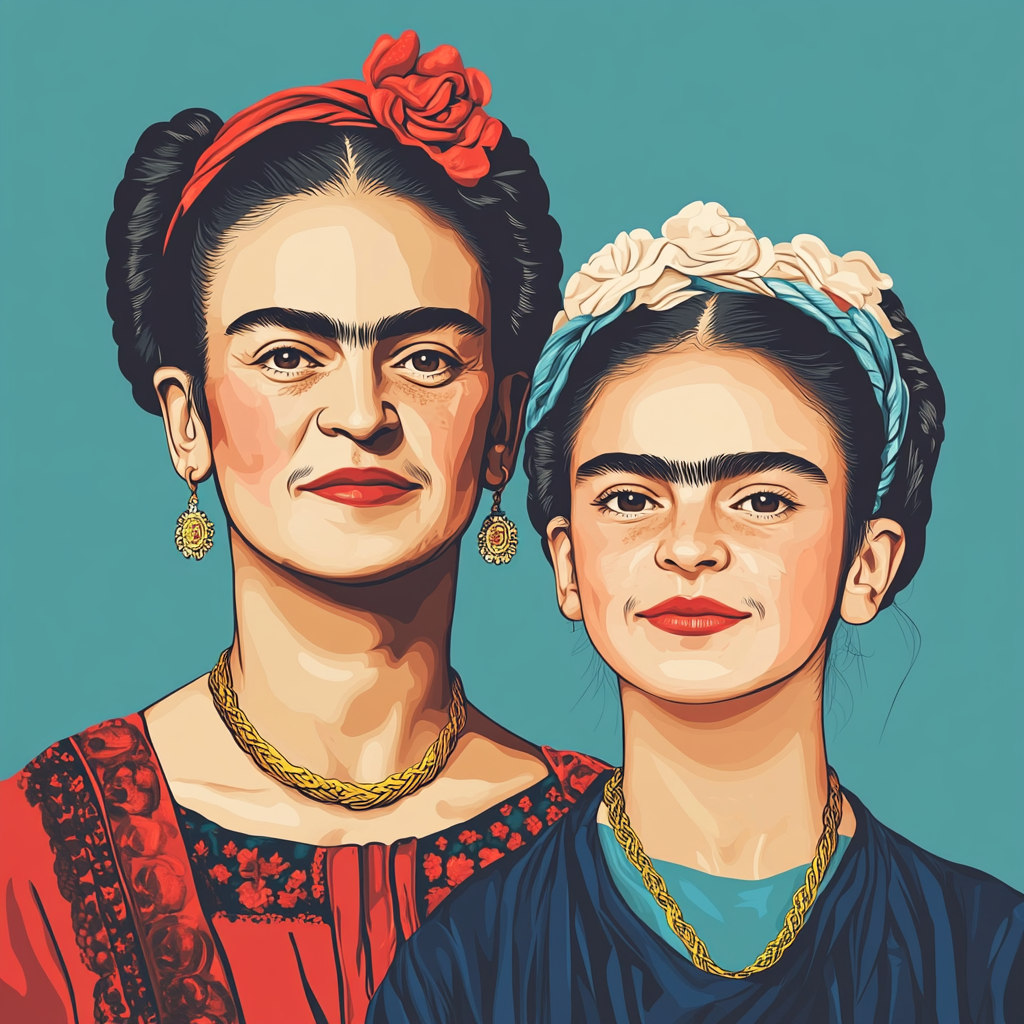 bomsaem1_Pop_art_portrait_of_Frida_Kahlo_artist_standing_side_d8e5e9ee-a40e-4f20-a703-3d89b9c35525_1.png
