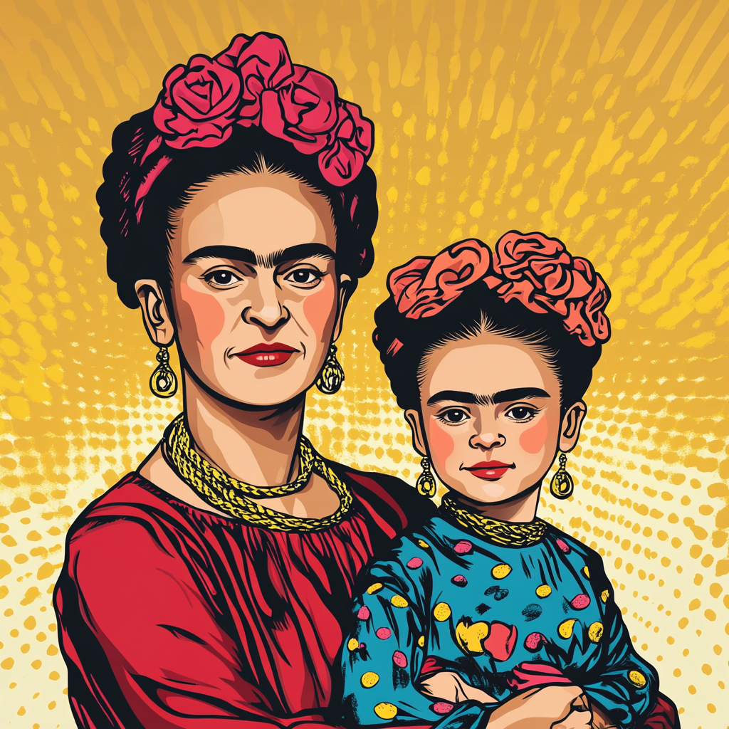 bomsaem1_Pop_art_portrait_of_Frida_Kahlo_artist_standing_side_b_eb741b0d-e344-4734-92d2-e14da913eec3.png