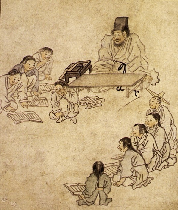 김홍도의 '서당'.png