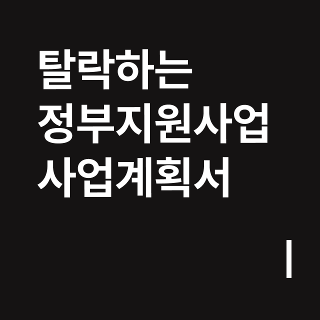 탈락하는 정부지원사업 사업계획서.png