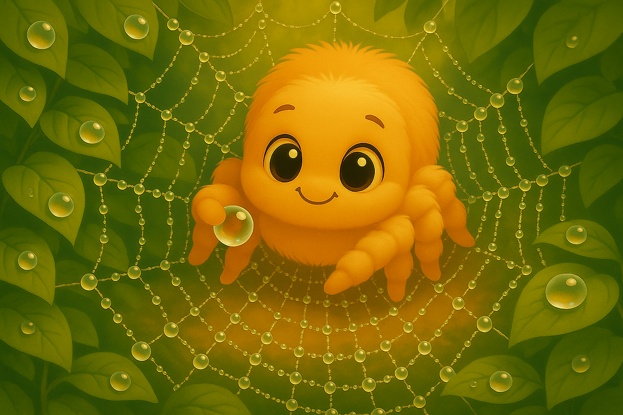 20250915_1812_Cute Spider in Forest_remix_01k56a6sr7efcsyz35pzfq8vgt.png