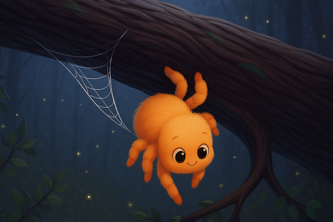 20250917_0937_Cute Spider's Night Climb_remix_01k5ahhcpaegjvhgwmtkg2wgq4.png