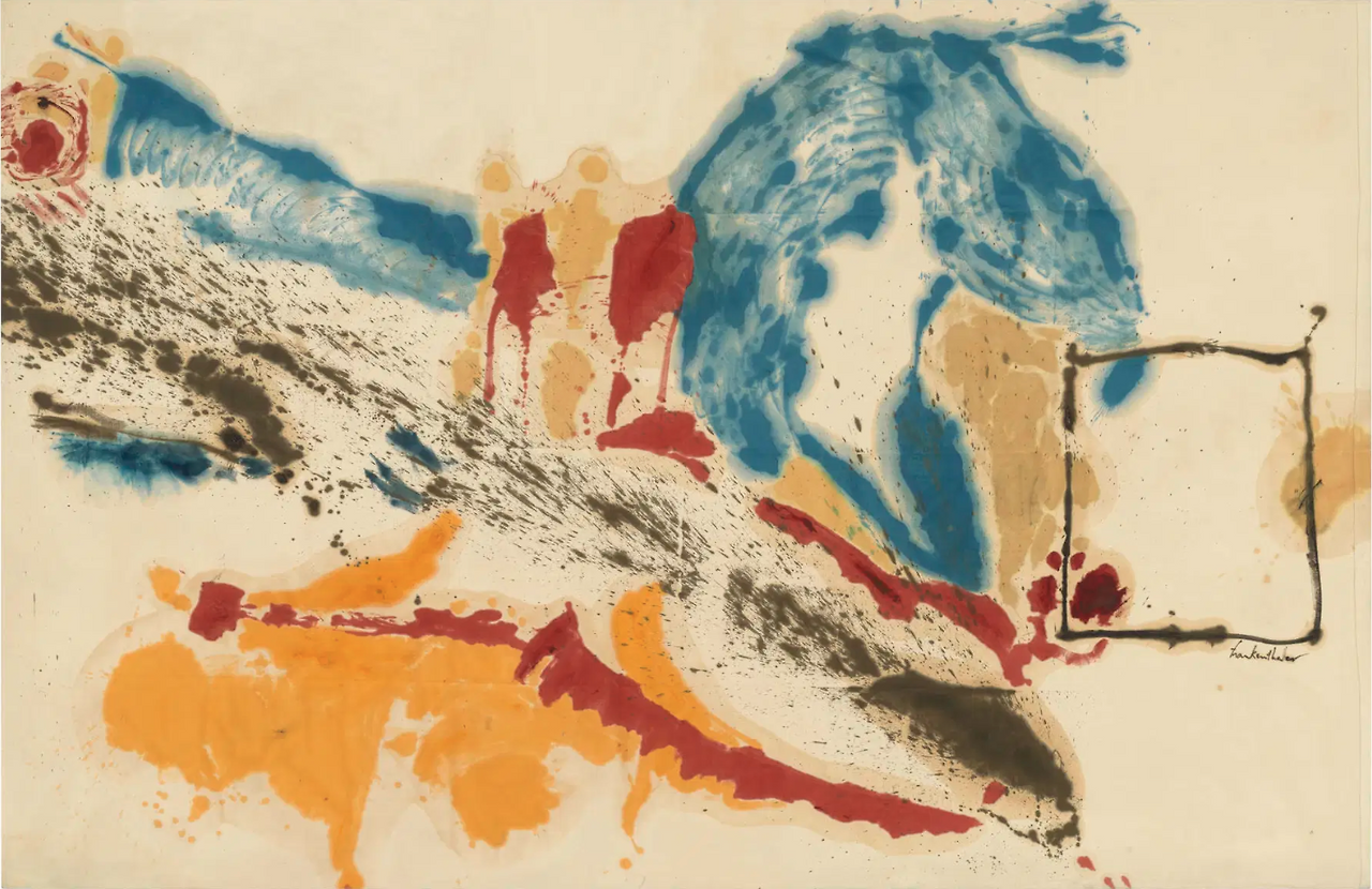 Helen Frankenthaler, Alassio 1960; oil  on canvas 216.5 × 332.7 cm.png