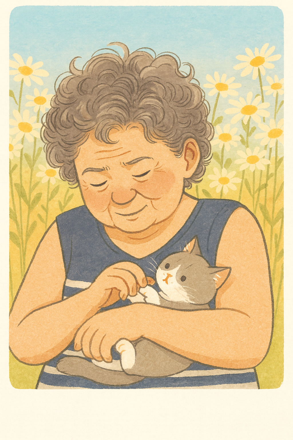 할머니와 새끼 고양이의 포옹.png