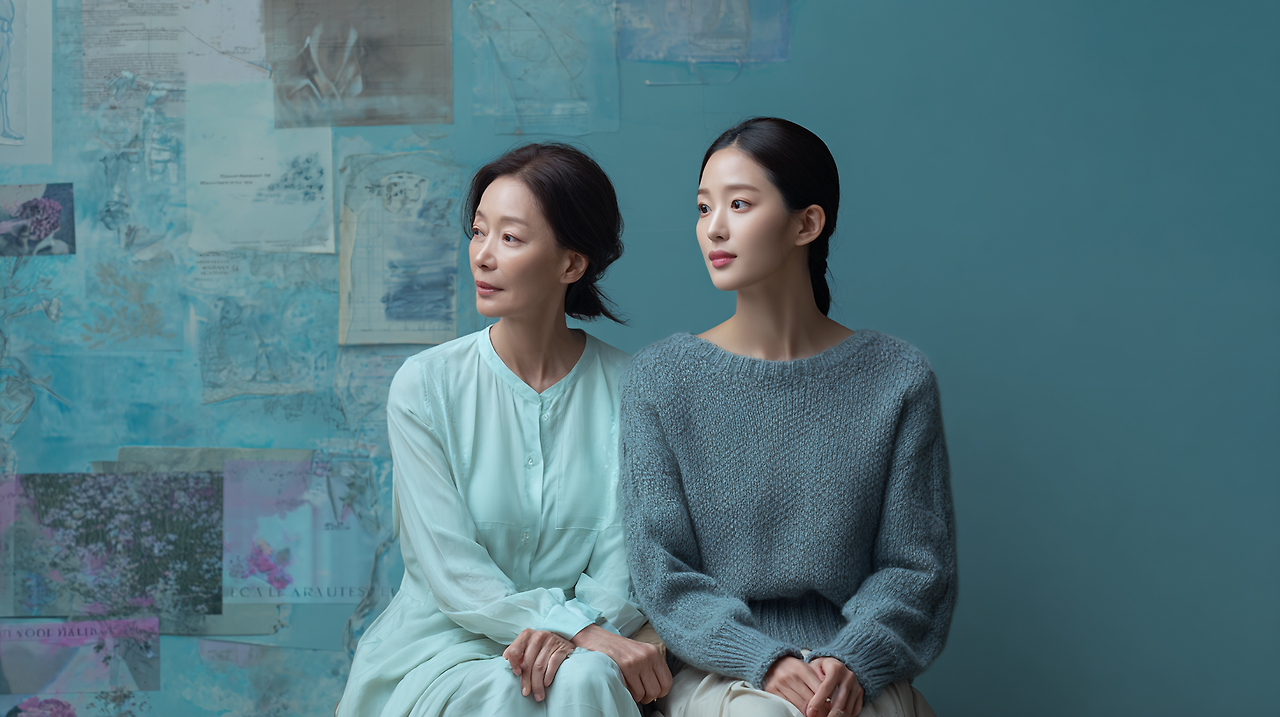 miamehere_two_Korean_women_sitting_together_in_a_calm_teal-to_e880304b-8749-472f-9e53-a9c1ae35317c_2.png