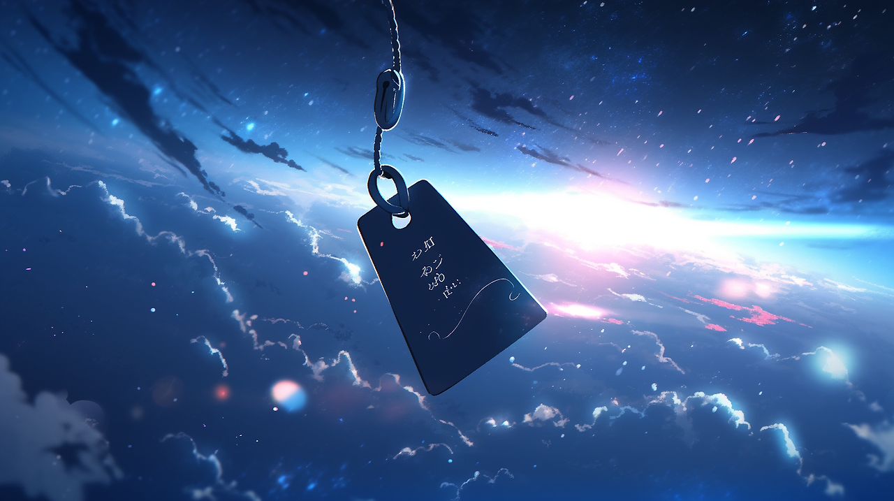 eunduu_a_small_name_tag_gently_falling_from_the_sky_detailed_de_2b958af2-60f6-4e73-bcfc-f42c4d92fa2f.png