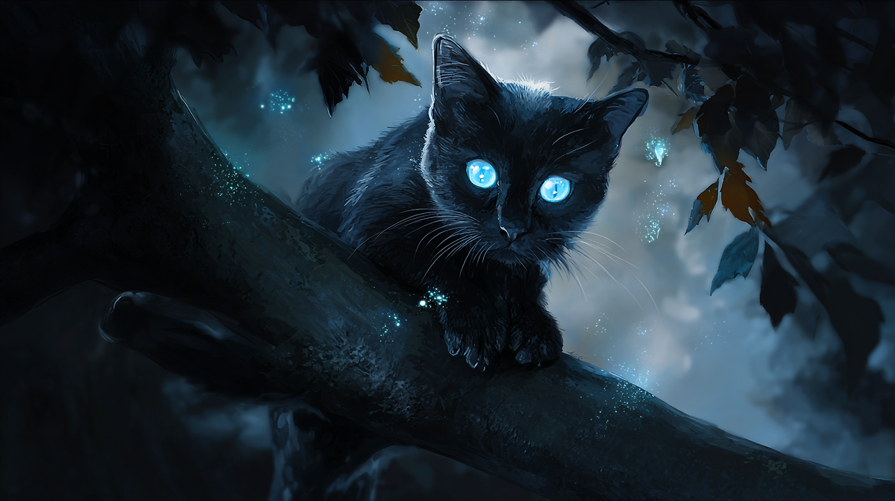 eunduu_close-up_of_a_black_cat_with_glowing_blue_eyes_perched_o_78fe64a0-f7fa-4927-92b1-11ae4389df3f.png