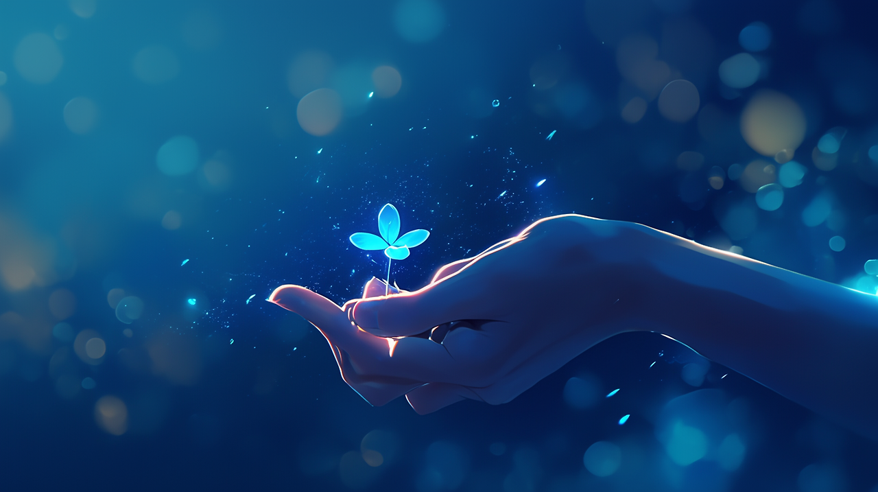 eunduu_a_delicate_hand_holding_a_single_four-leaf_clover_above__5a34fd1d-1099-443d-a0d4-5a4d1e0882ff.png