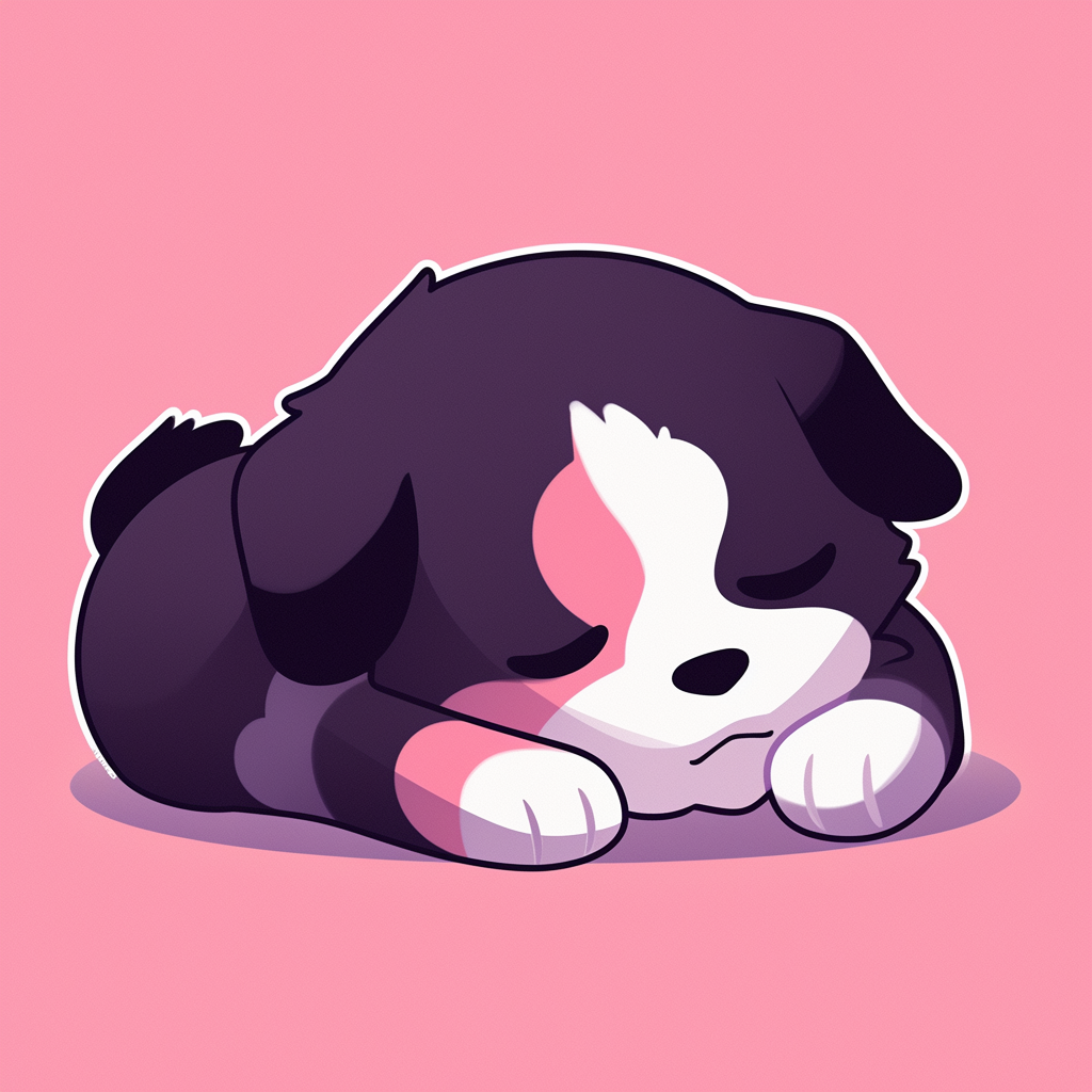 amorfati1566_A_small_puppy_dozing_off_with_simple_lines_and_fla_5d116048-c8d4-4d4a-a849-9fe30bc5c909.png