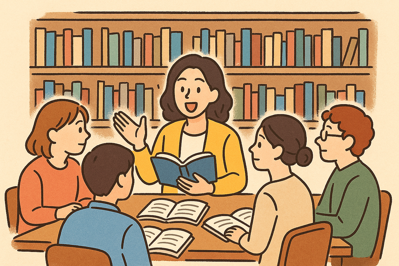 책토론하는 다섯 명의 사람들.png