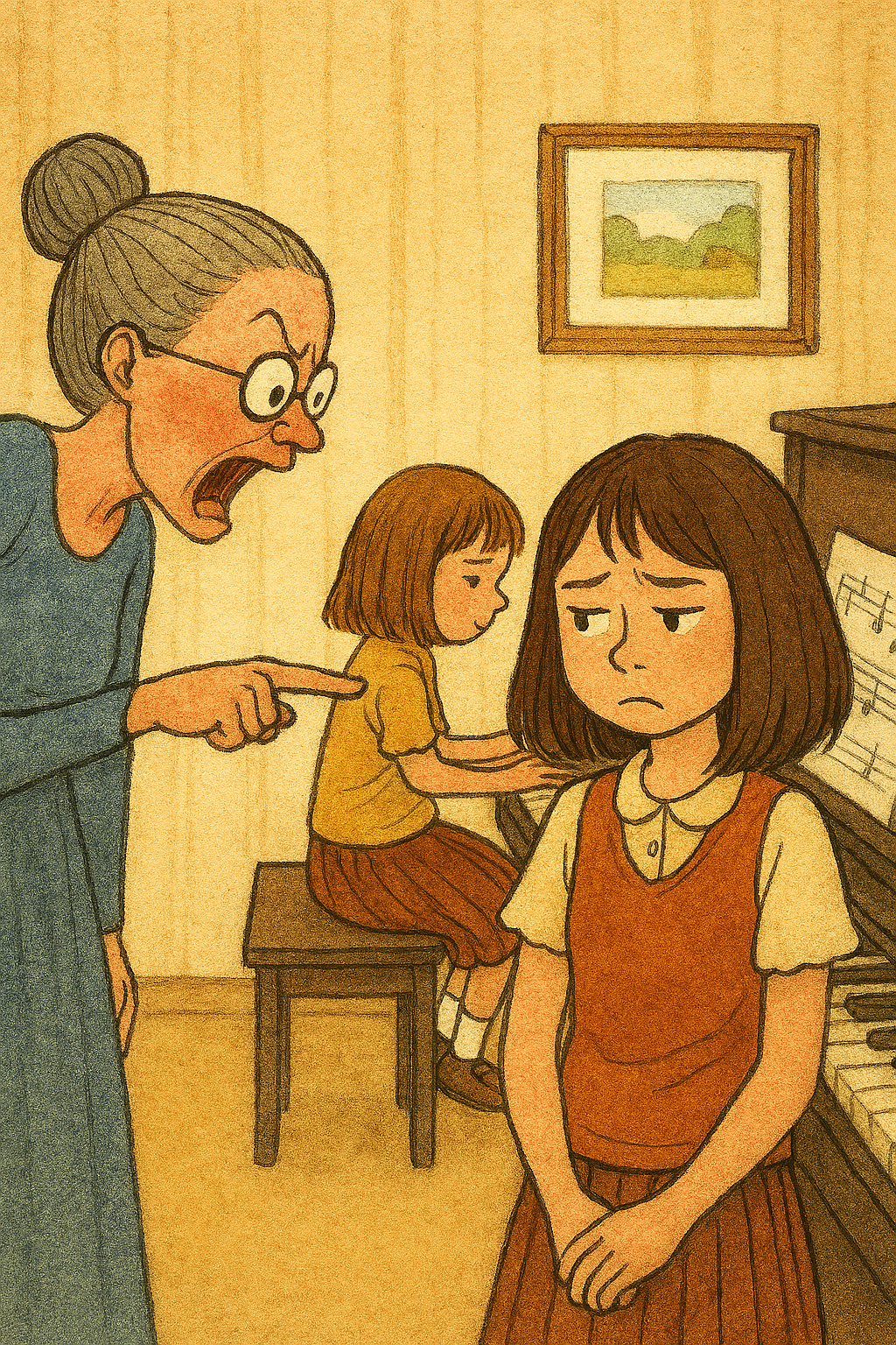 여동생이 피아노를 치고 있고 선생님은.png