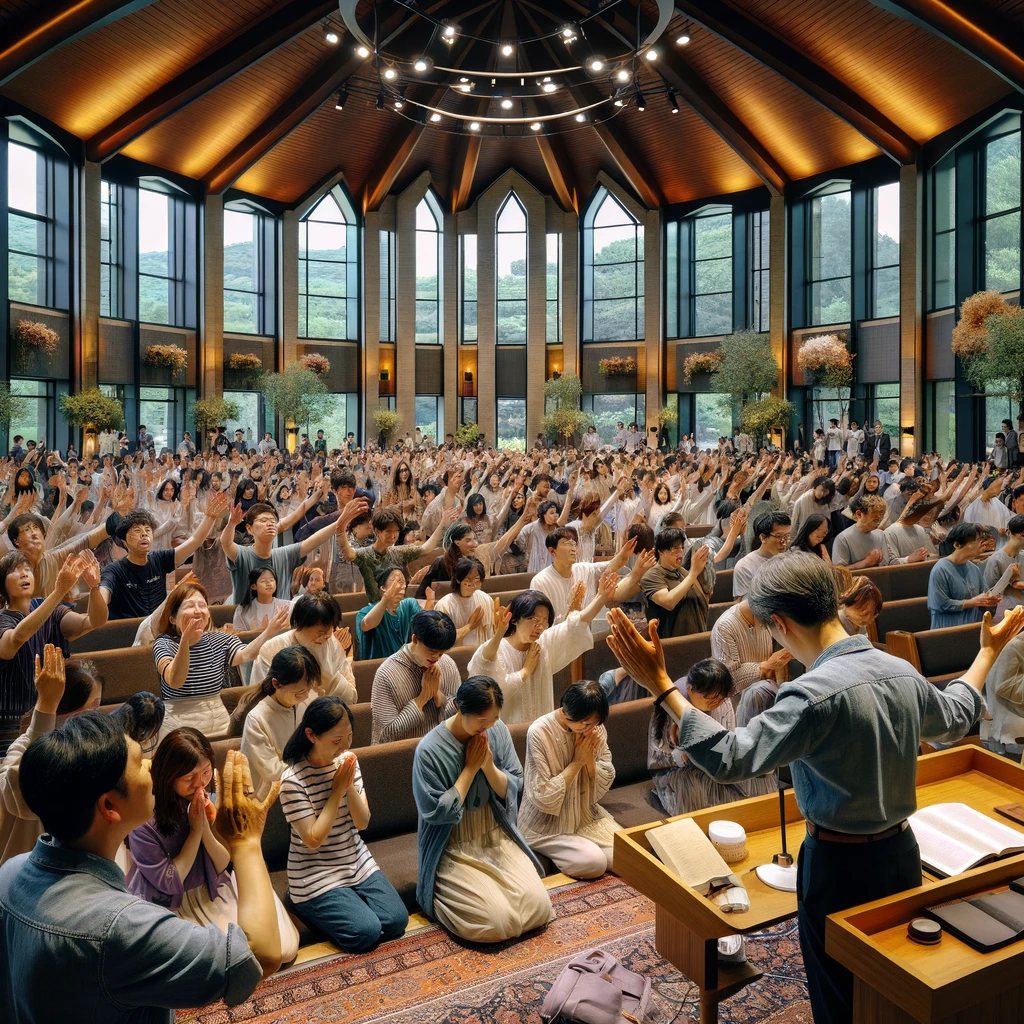 DALL·E 2024-03-02 19.35.29 - A heartwarming scene inside a South Korean church where the congregation is deeply moved and receiving abundant grace during a worship service. The ch.png
