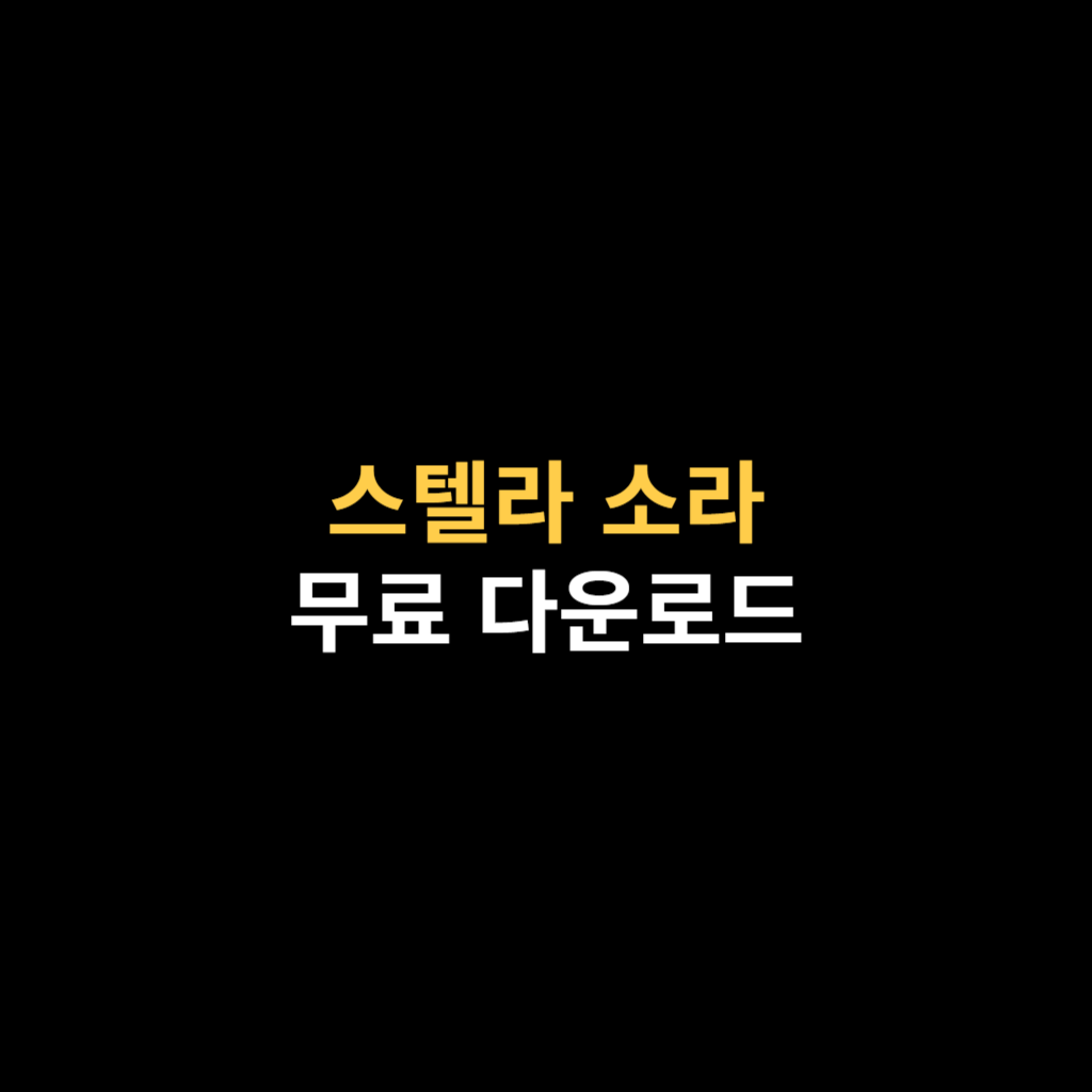 스텔라 소라 PC버전 다운로드 및 설치.png