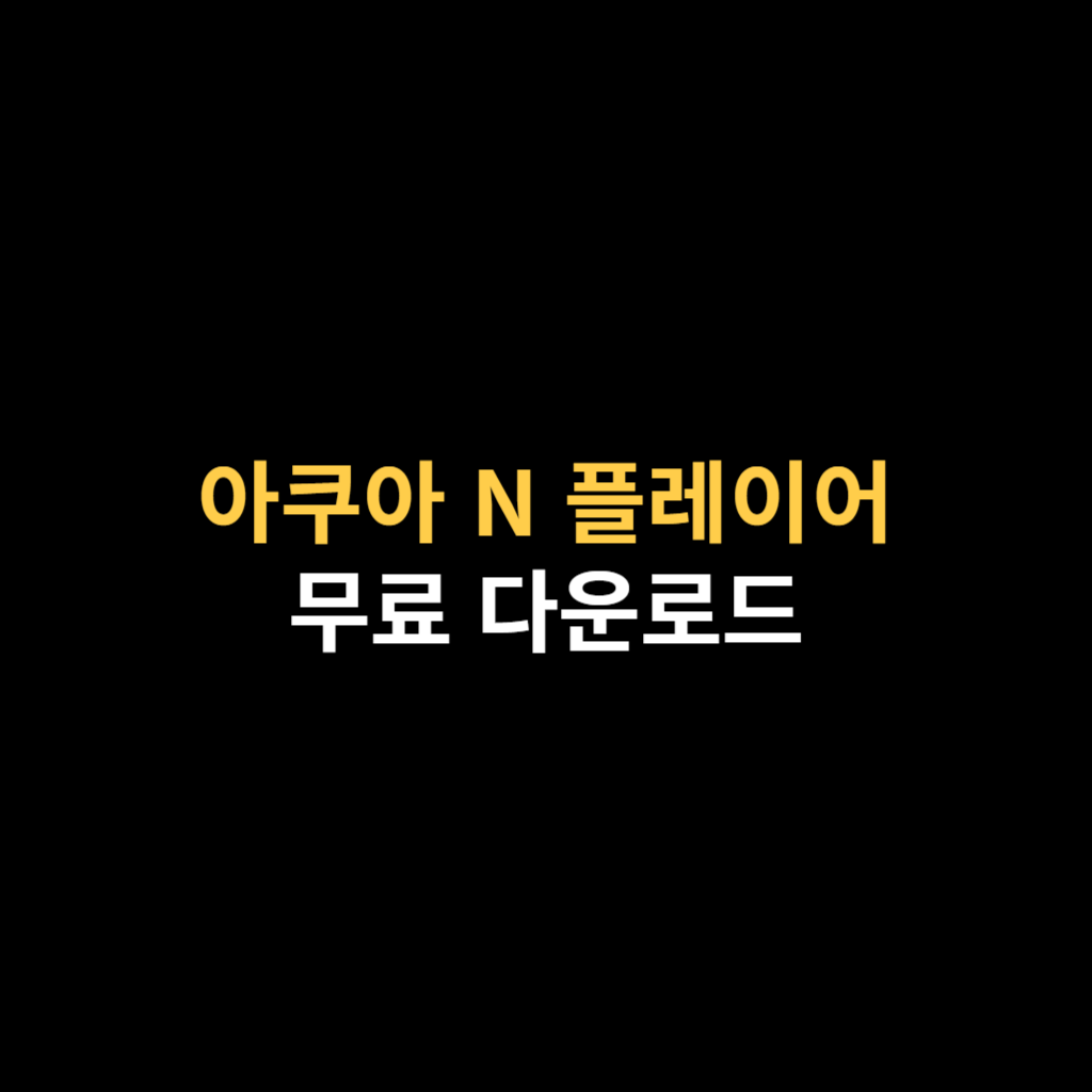 아쿠아 N 플레이어 수동 설치 및 다운로드.png