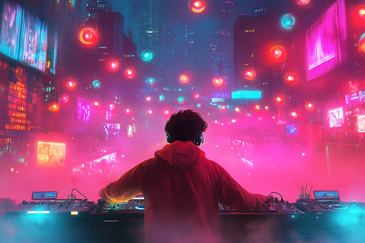 futuristic DJ performing in a neon-lit city (3).png