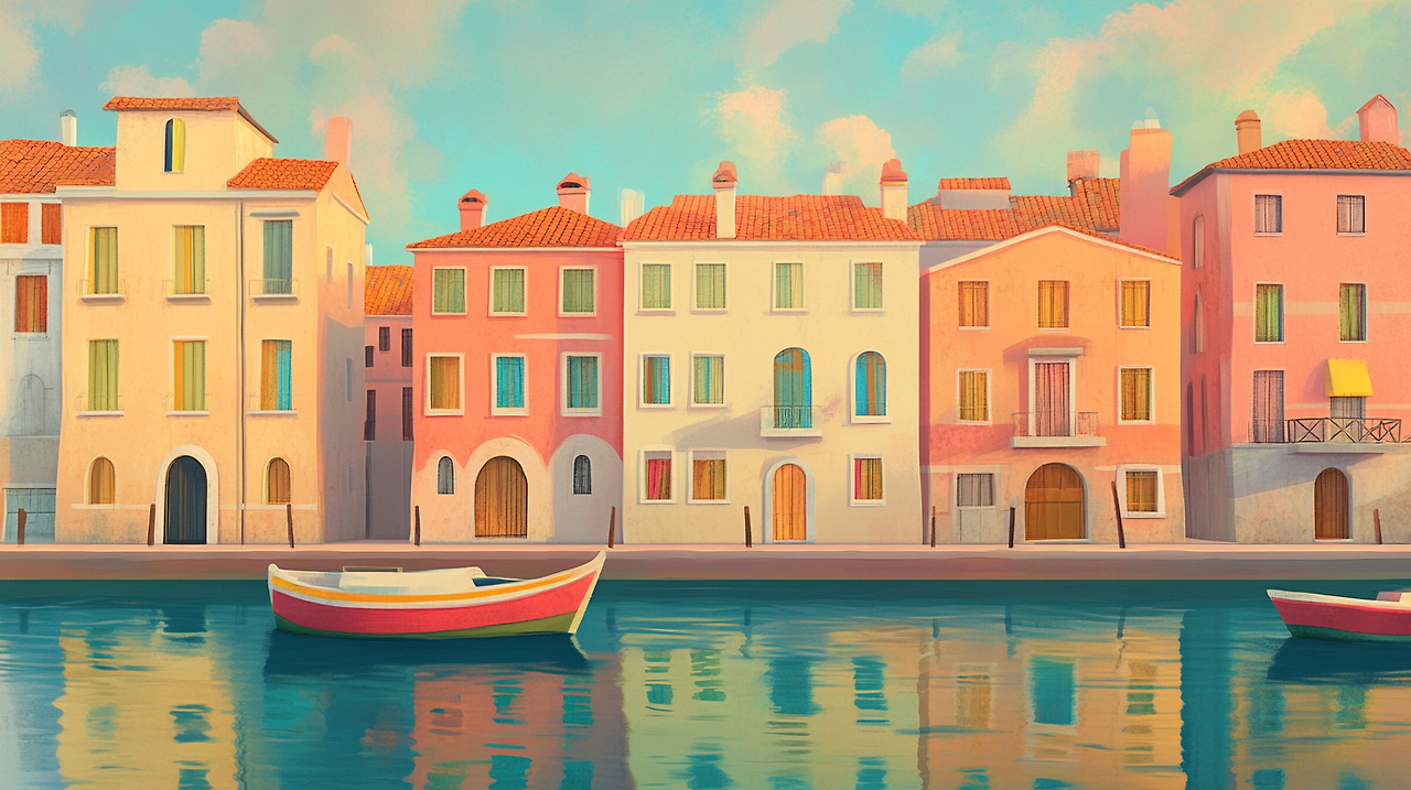 A charming canal city in a vintage cartoon style.png