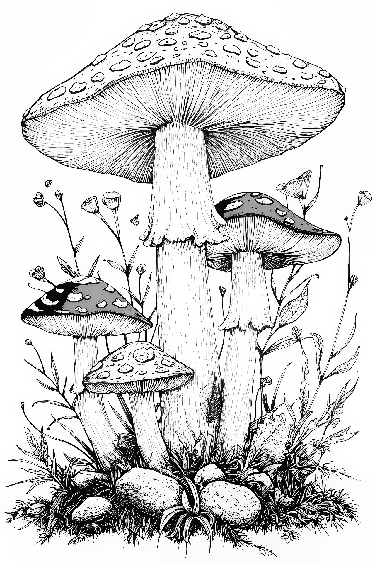 vintage-botanical-prints-043Wild_Mushroom-bw.png