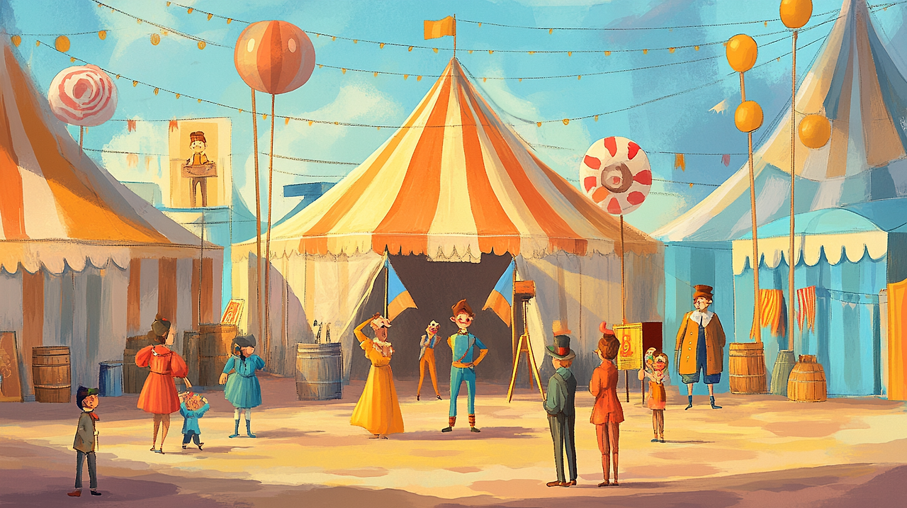 A backstage circus scene in a vintage cartoon style.png