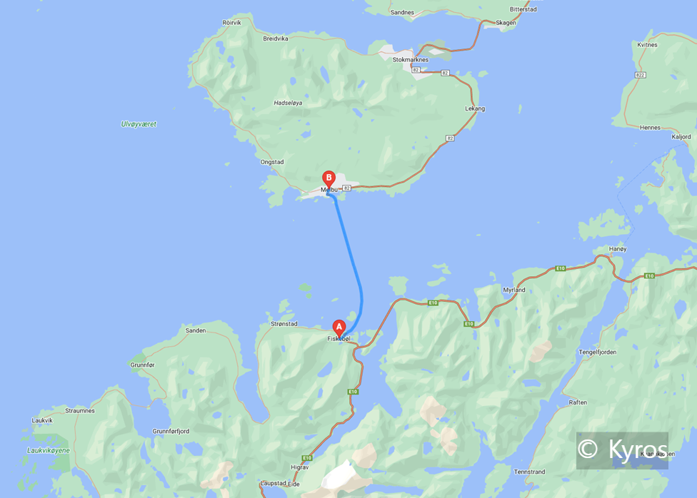 Fiskebøl – Melbu _ Ferry Route.png