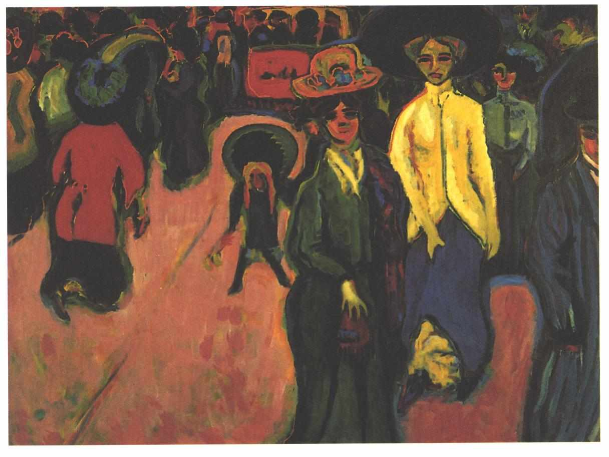 드레스덴 거리(Street, Dresden)_에른스트 루트비히 키르히너(Ernst Ludwig Kirchner)(1908)_뉴욕 현대 미술관 Museum of Modern Art (MoMA).png