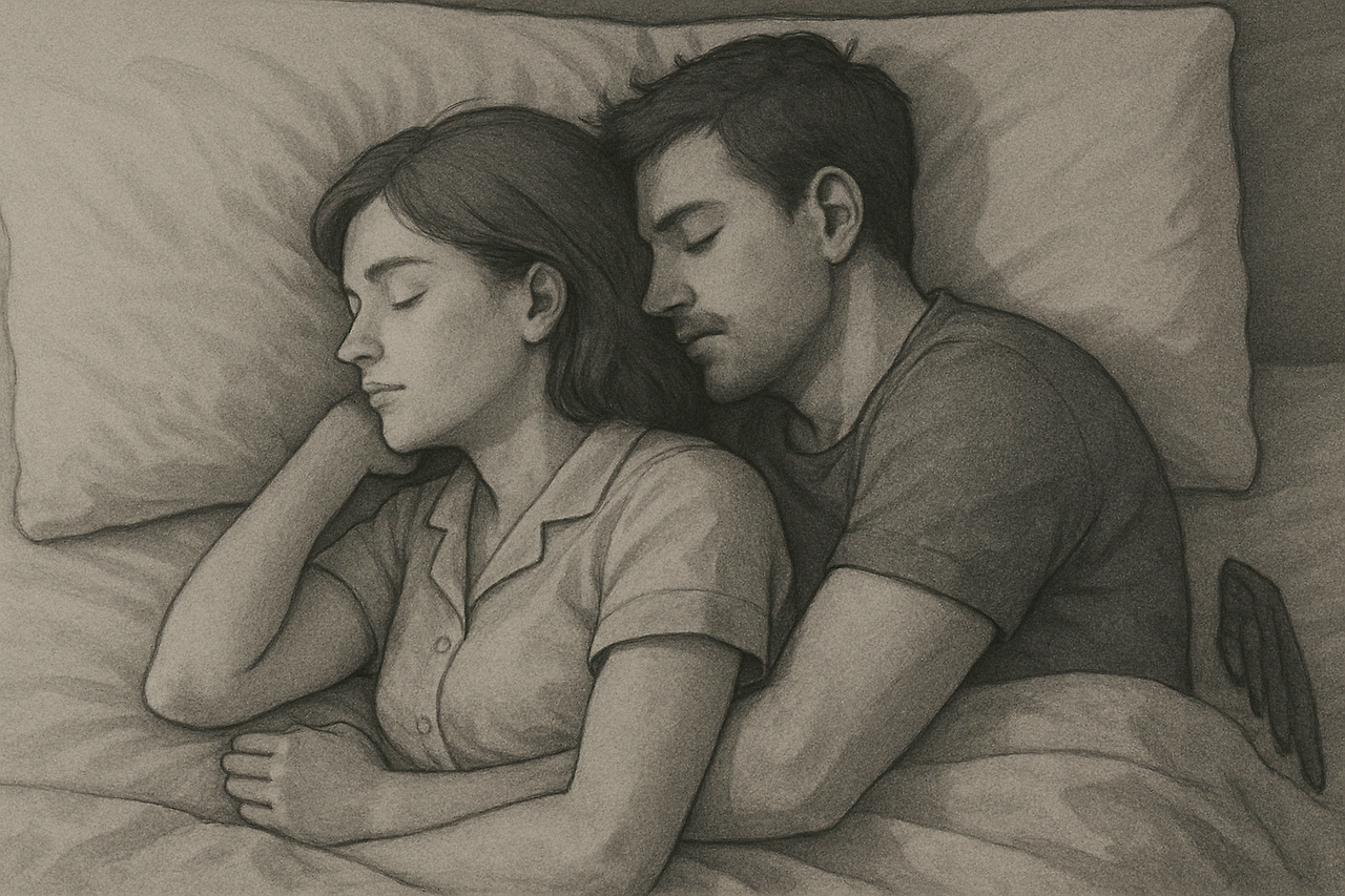 포근한 잠자리를 함께한 두 사람.png