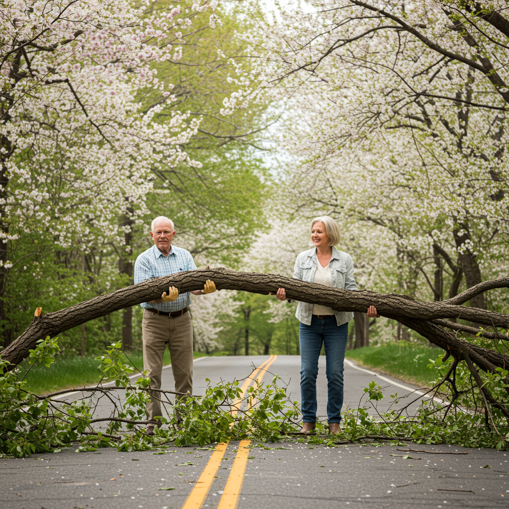 큰 나무가지를 함께 들어올리는 두사람.png