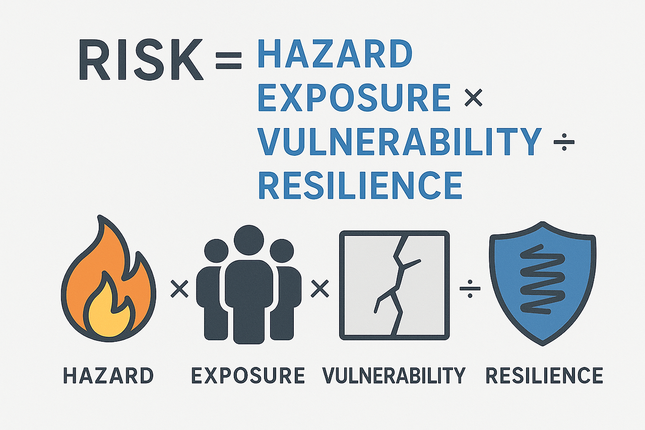 20250706_1930_Disaster Risk Formula_simple_compose_01jzfmhd0cfr4vzdbqx8phkhjr.png
