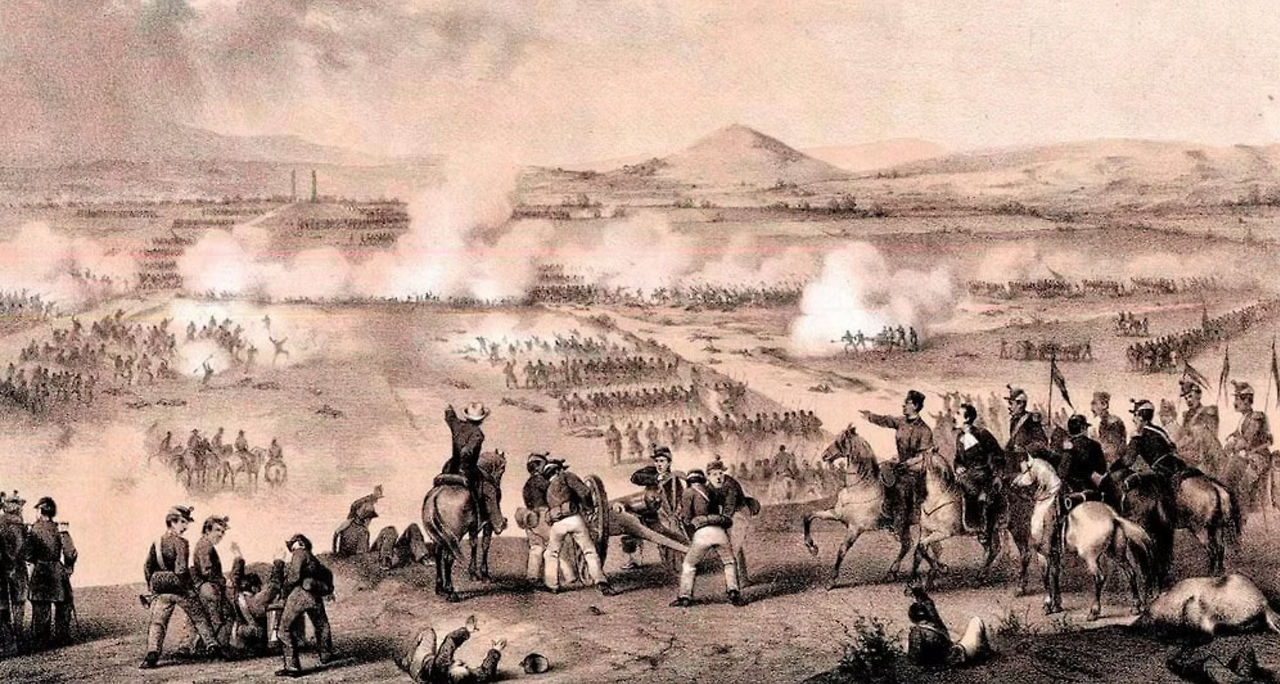 프랑스 군에 맞서 싸우는 멕시코 군.png